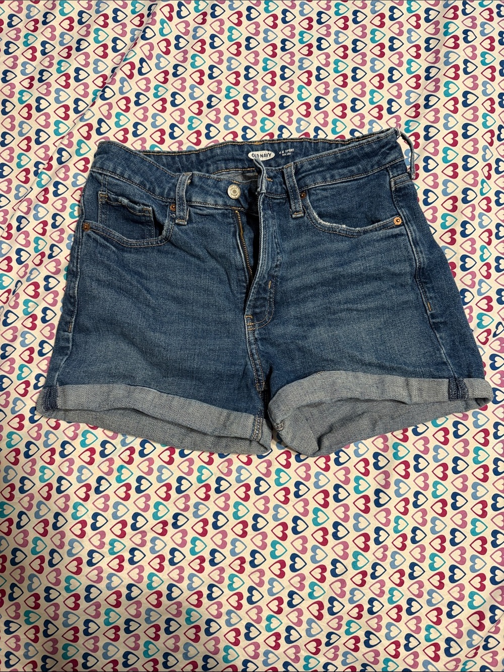 Old Navy Rolled-Hem Denim Shorts - Medium Blue